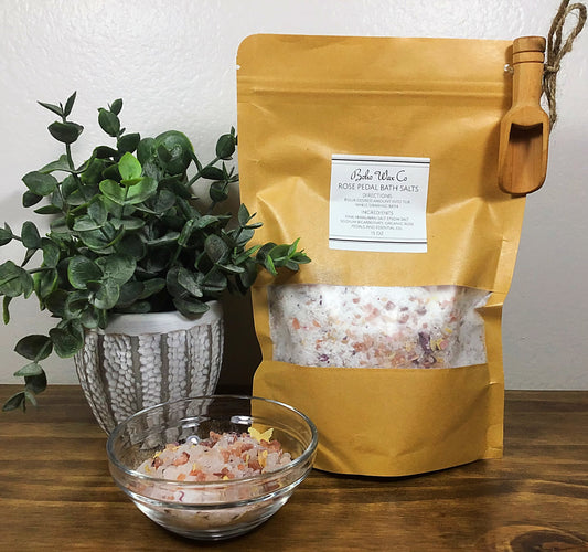 Rose Pedal Bath Salts 15OZ